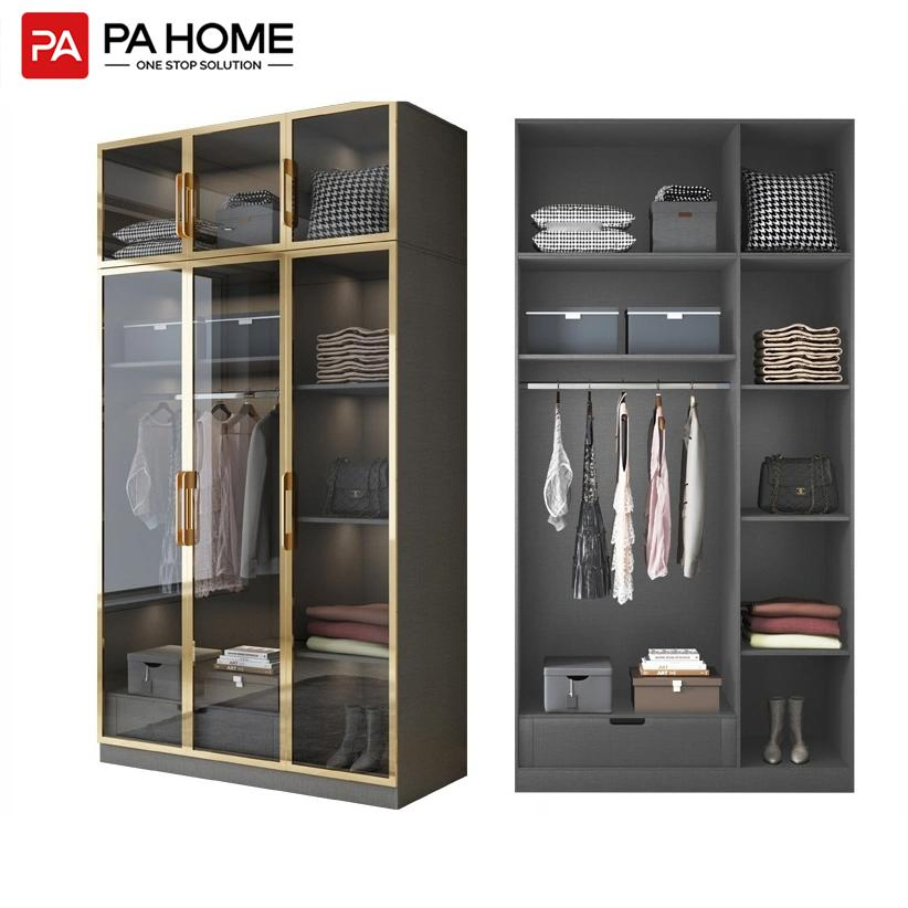 PA Wholesale Custom Bedroom Furniture Wooden Modular Modern Walk in Closet Design Bedroom Wardrobe
