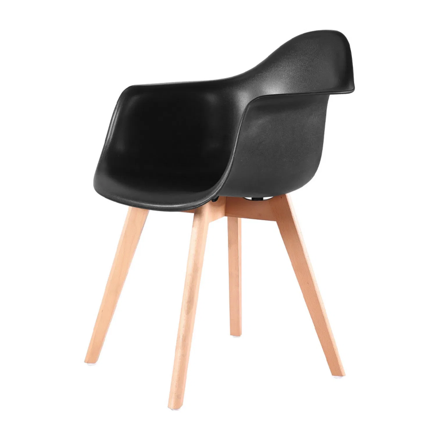Manufacturing Nordic Colorful Plastic Chair Wooden Legs Dining Chairs Colorful Plastic Chair