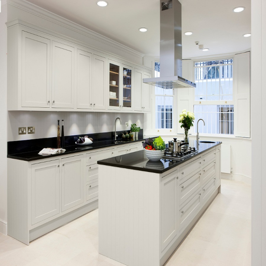 Modern Style PVC Wrapped Thermofoil Kitchen Furniture Modular Shaker Cabinets