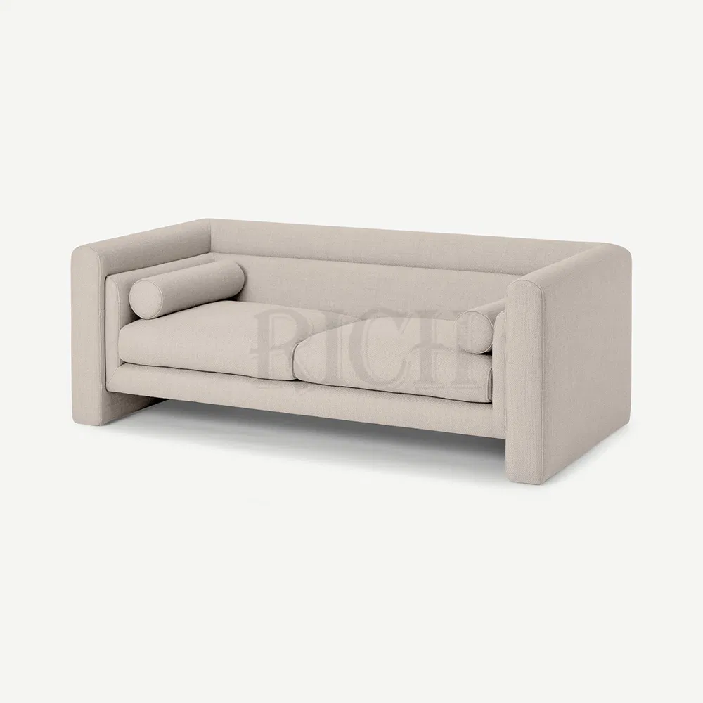 Modern Hotel Office Home Living Room Loveseat Couch Linen Fabric Lounge Sofa