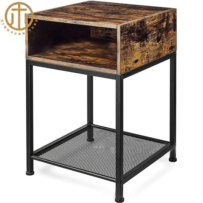 All Pure Wood Customized Modern Multifunctional Square Living Room Nightstands