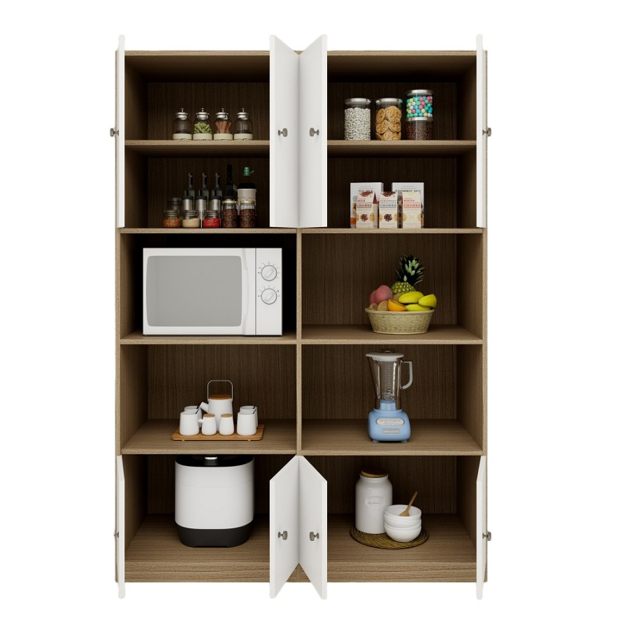 Tableware Open with Doors Household Wooden Cutlery Cabinet Sideboard Buffet