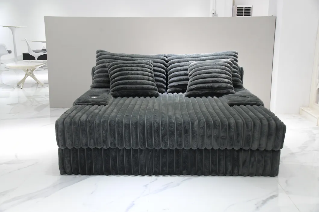 Modern Living Room Furniture High Quality Velvet Compressed Sofa Bed Set