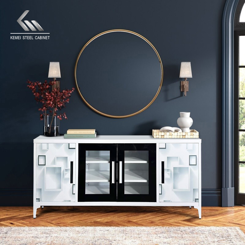 Office Storage Metal Lockable Locker Steel Sideboard Buffet Cabinet for Living Room Home