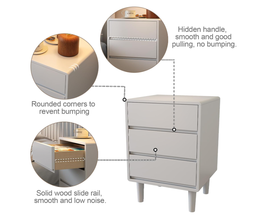 MID-Century Nightstand with Elegant Design for Any Room