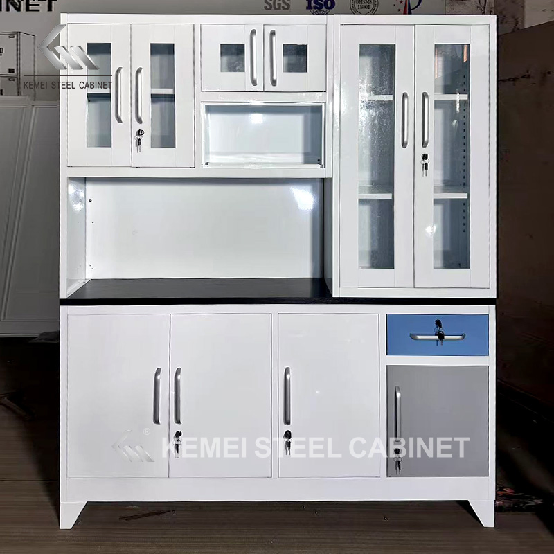 High Quality Modern Metal Custom Kitchen Cabinet Knock-Down Steel Structure for Living Room Storage