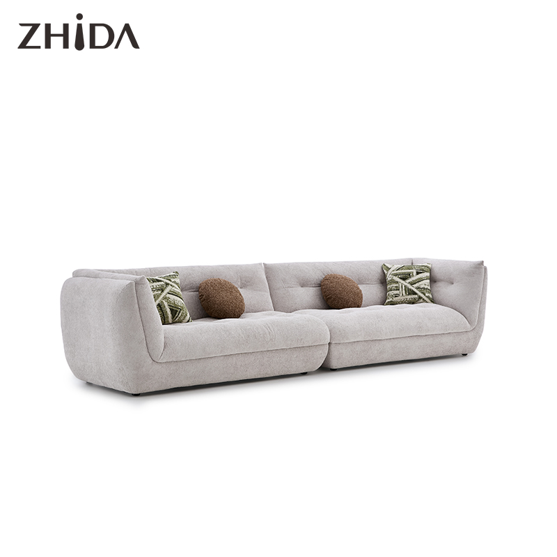 Customizable White Modular Sectional Sofas Comfortable Accent Furniture Extendable Chaise Corner Sofa for Living Room