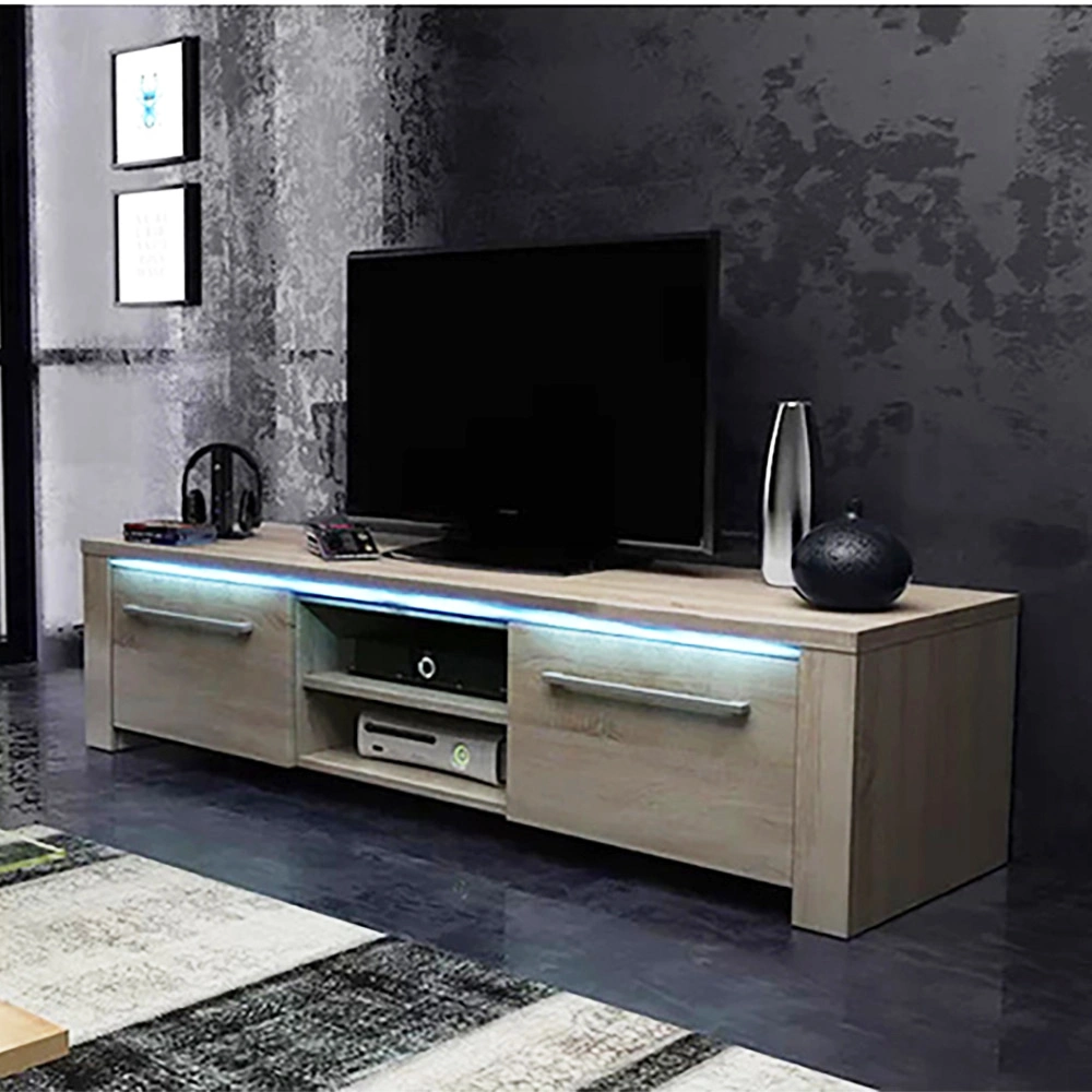 Foshan Home Furniture Modern Latest Design Wooden LED Gloss TV Stand (HF-WF06033) for Living Room Bedroom Hotel Use