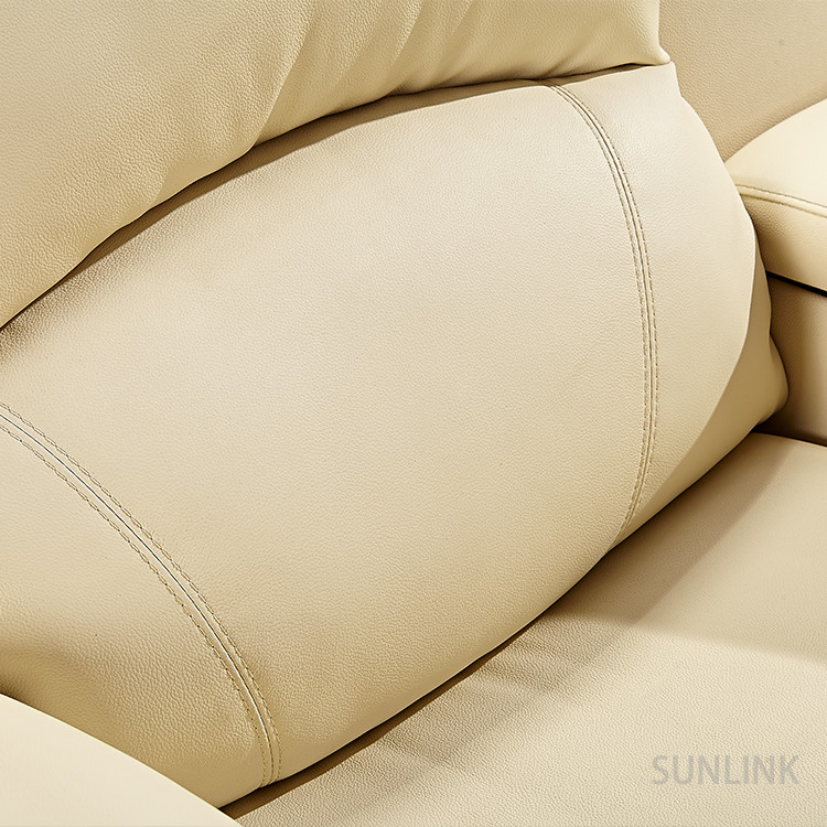 High Density Foam Upholstered 3 Seater Home Living Room Recliner Leather Sofa