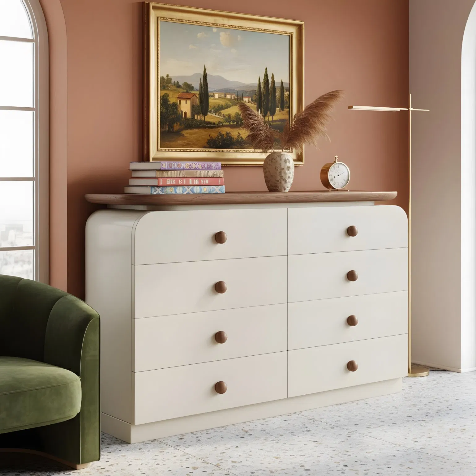 Nordic Style Wooden Sideboard Cabinet for Dining Room Home Furniture