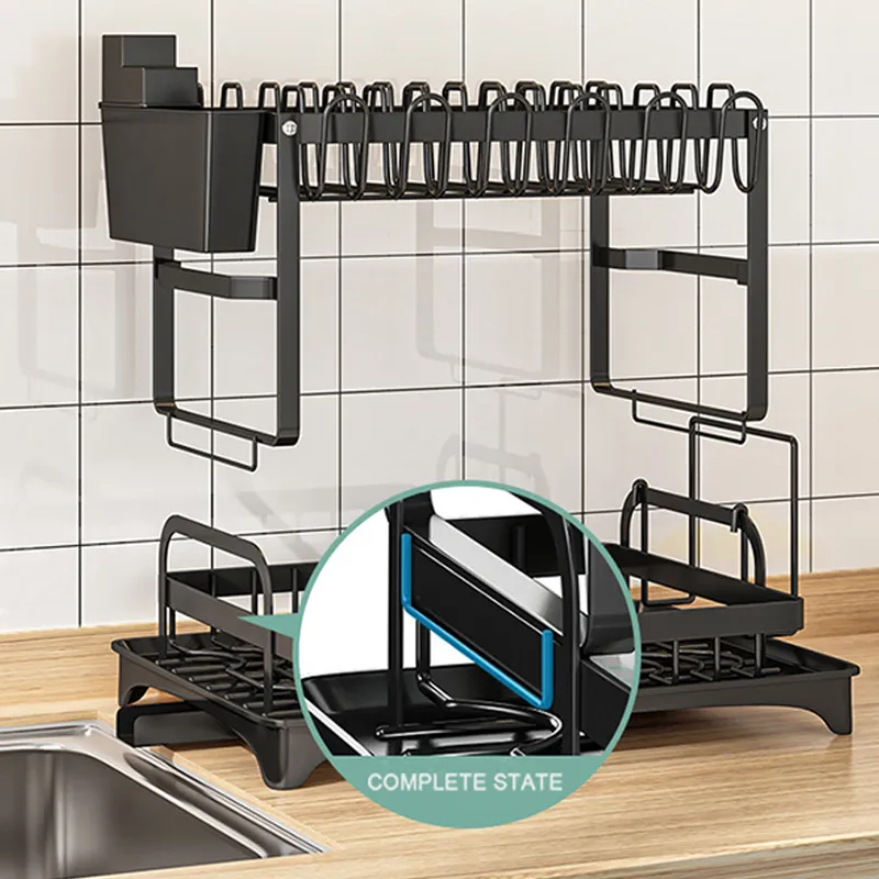 Black Dish Rack Details