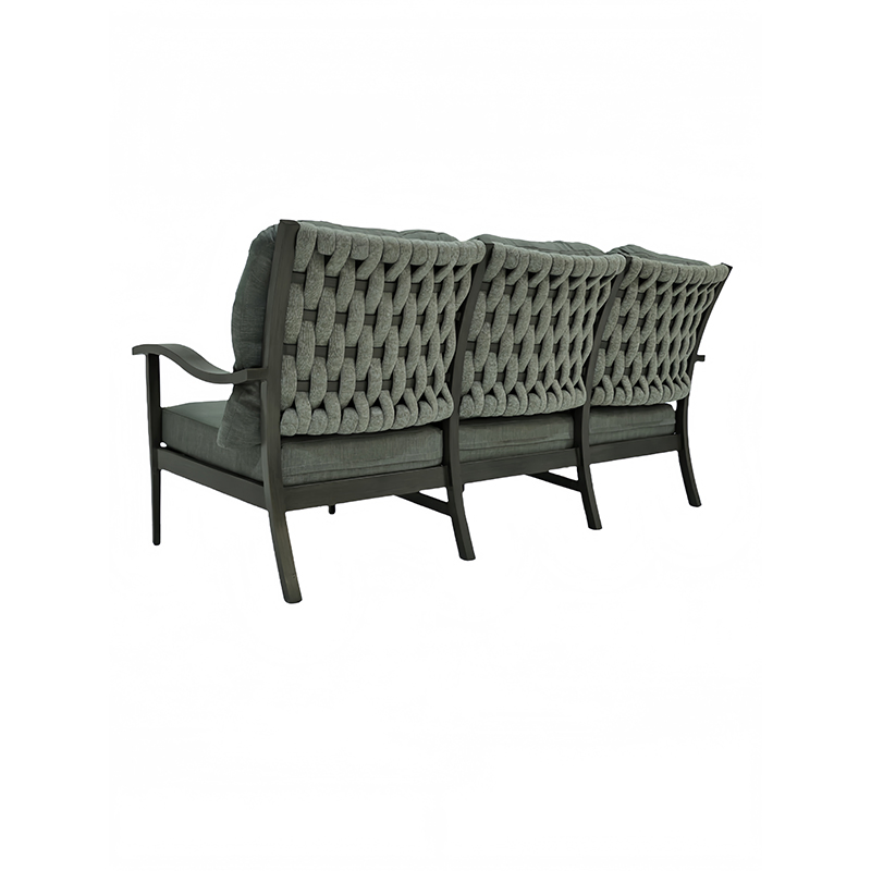 with Cushion Hotels Modern Aluminum Outdoor Furniture Patio Waterproof Sofa for Luxury Garden Recliner Villas Durable Couch Collection