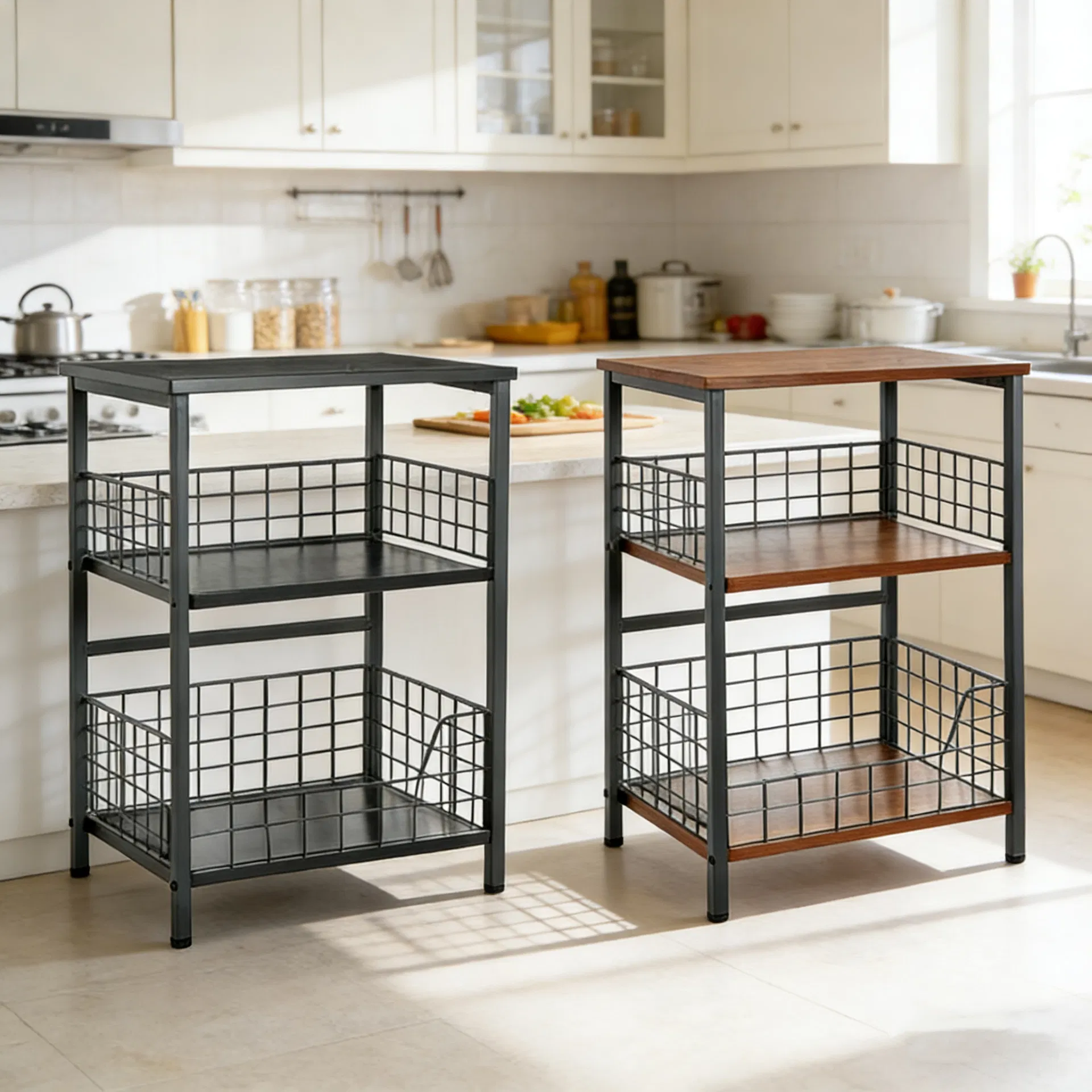 Wooden Storage Nightstand 2