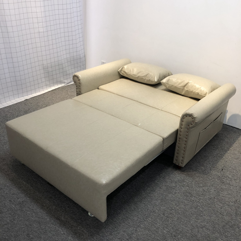 Italian Classic Customized Color Home Furniture Leather Loveseat Chesterfield Sofa Bed