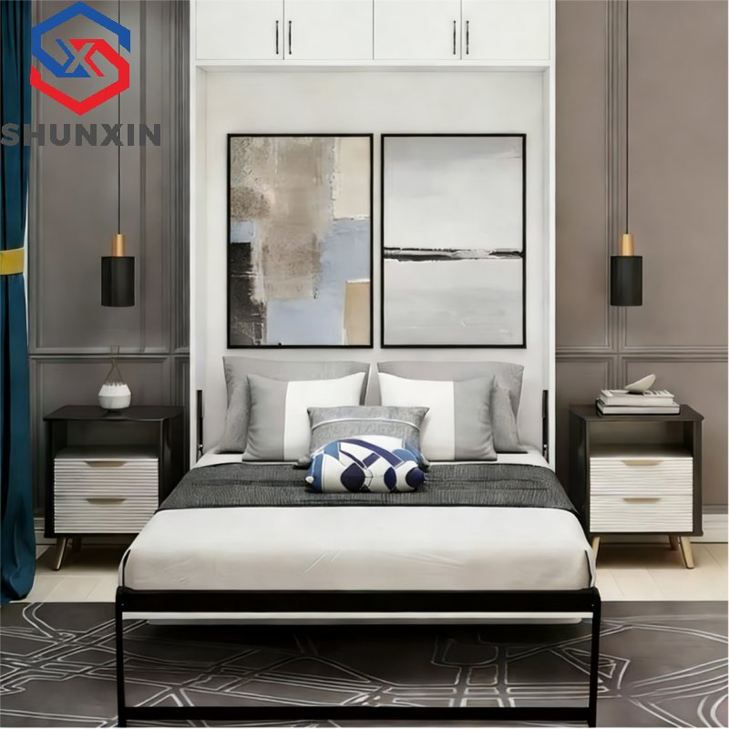 Invisible Folding Multi Functional Bookcase Wall Murphy Bed Frame Mechanism