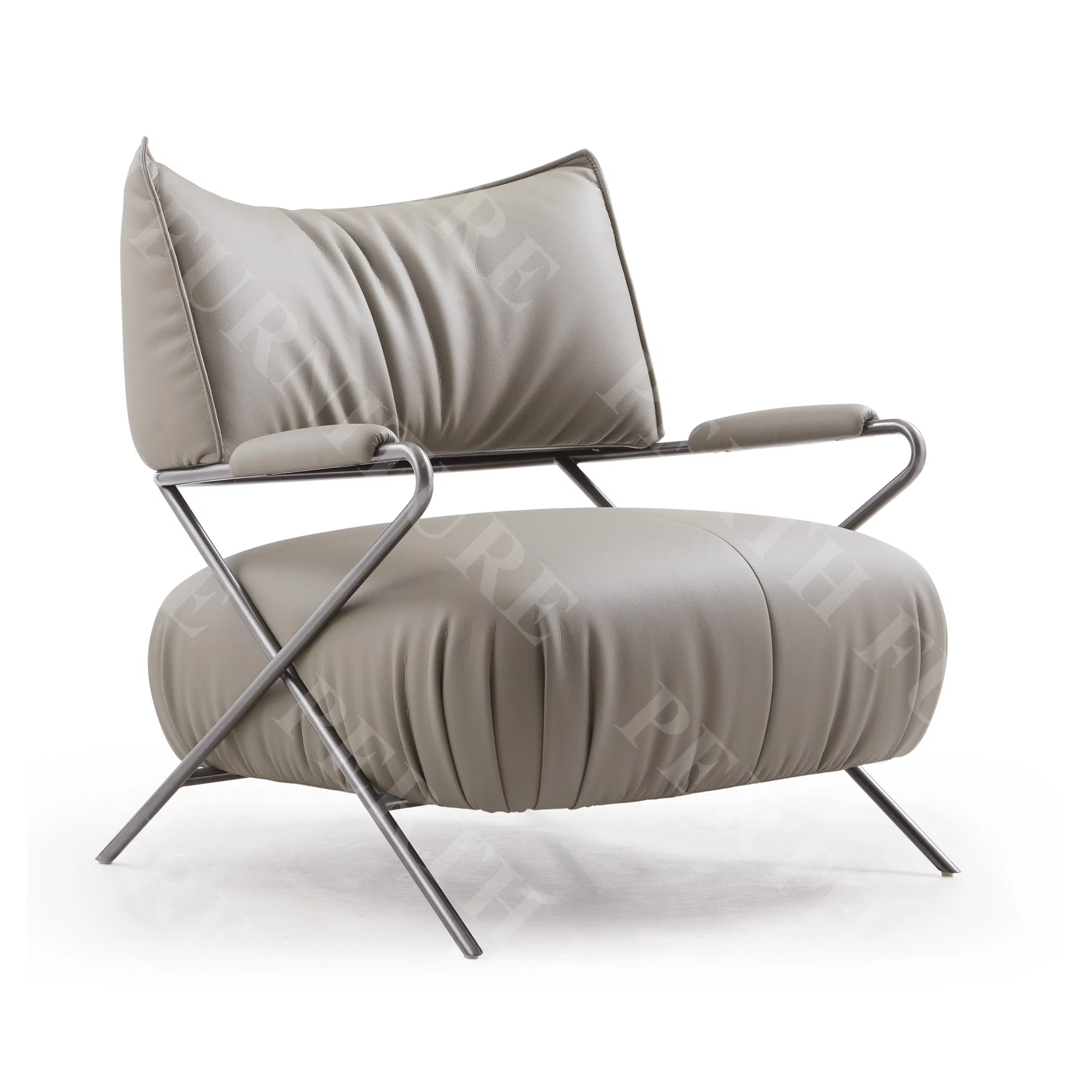 Elegant Lounge PU Microfiber Chair for Stylish Home Living Rooms Hotel Bedroom Office Furniture Cbm: 0.662, Fob Shenzhen