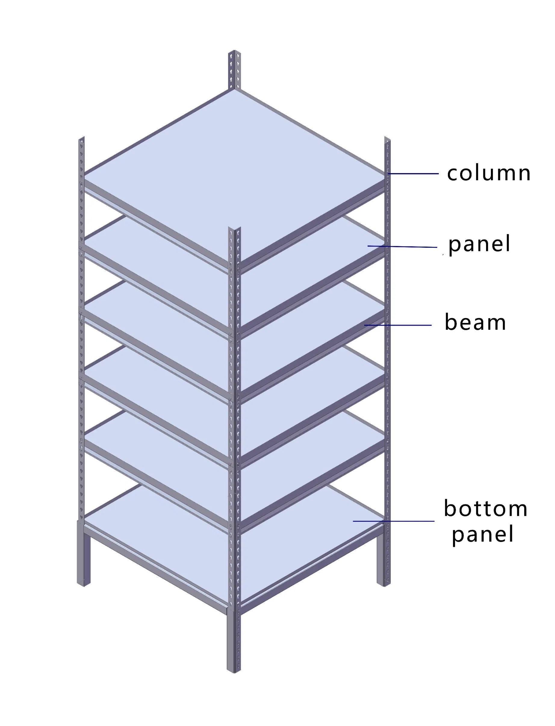 Asrs Metal Tool Storage Supermarket Shelf Shelves with Warehouse Storage Shelves Workbench Book Shelf Storage Shelving Garment Rack