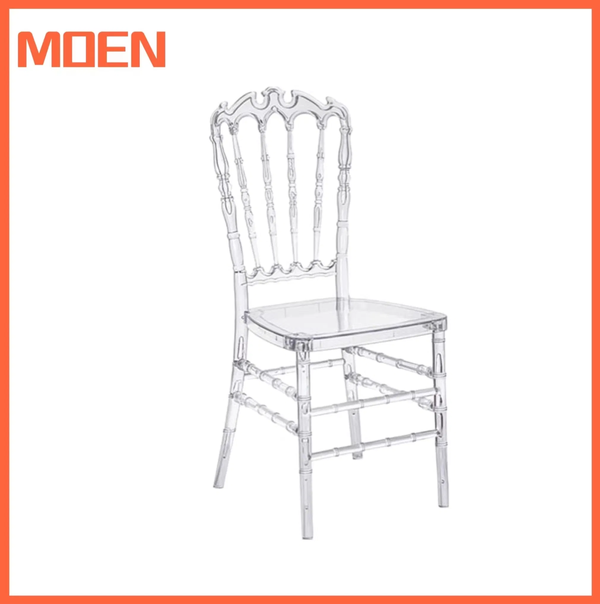 Transparent Plastic Crystal Clear Princess Outdoor Dining Chair for Wedding From Tiffani