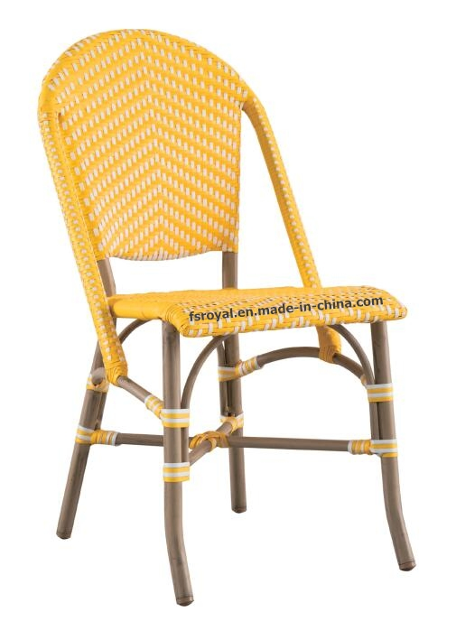 French Style Cafe Bamboo Look Rattan Wicker Chair Table Set Outdoor Restaurant Garden Bistro Patio Dining Furniture