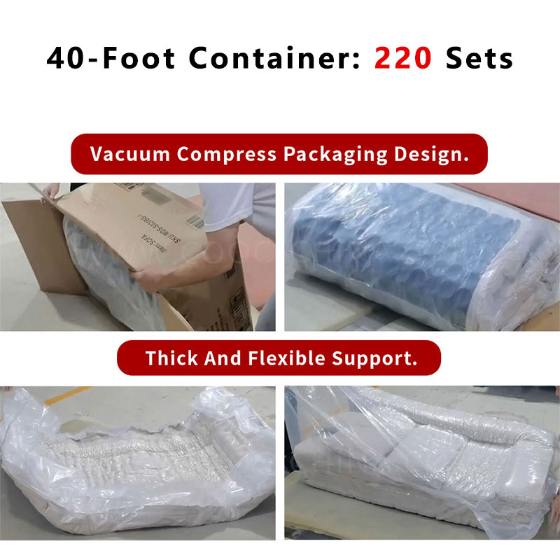 Sofa in Box Compressed Vacuum Sealed Packed Convertible Sponge Fabric Teddy Sofa Bed Couch Modern Teddy Sofa