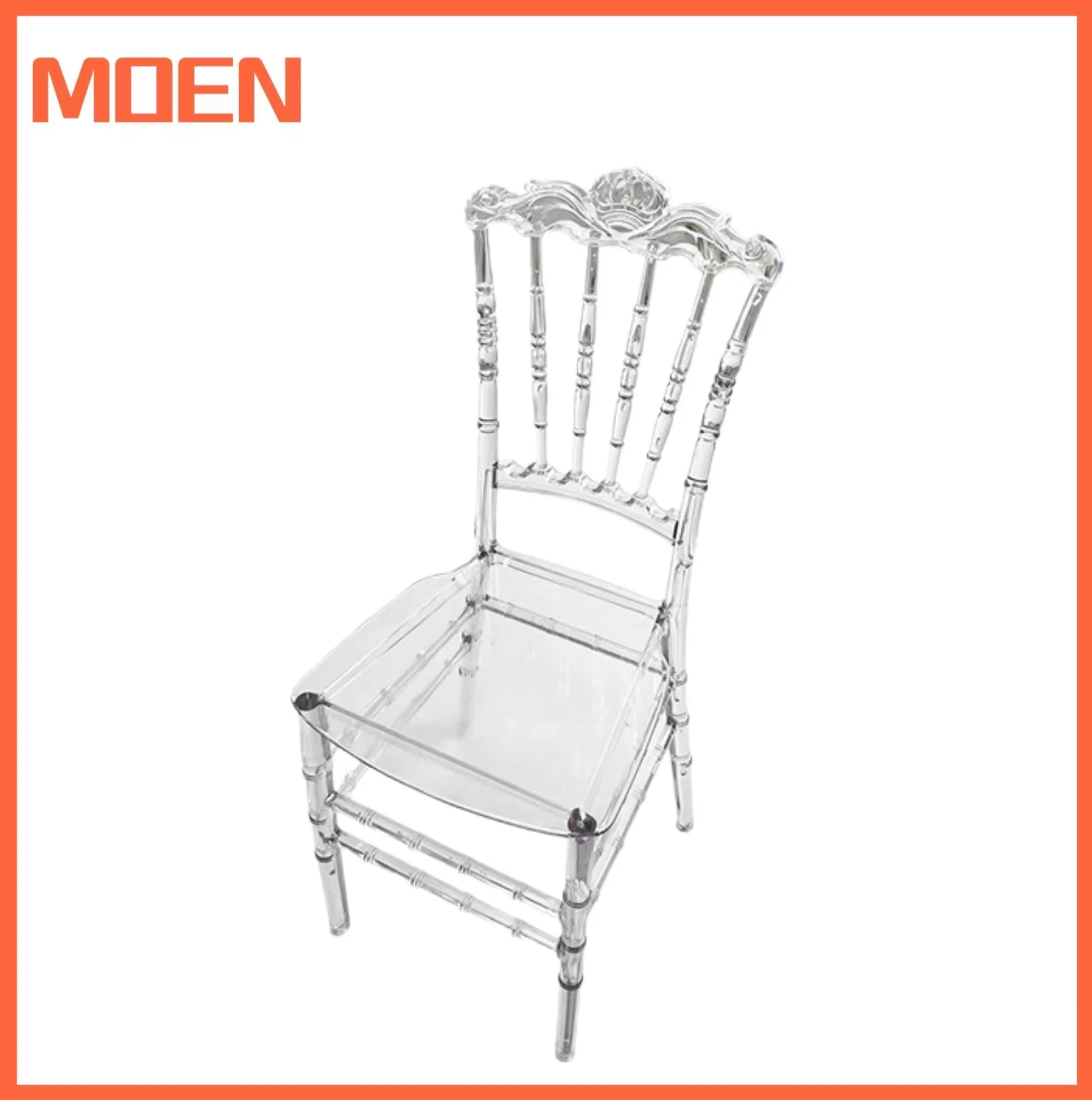 Transparent Plastic Crystal Clear Princess Outdoor Dining Chair for Wedding From Tiffani