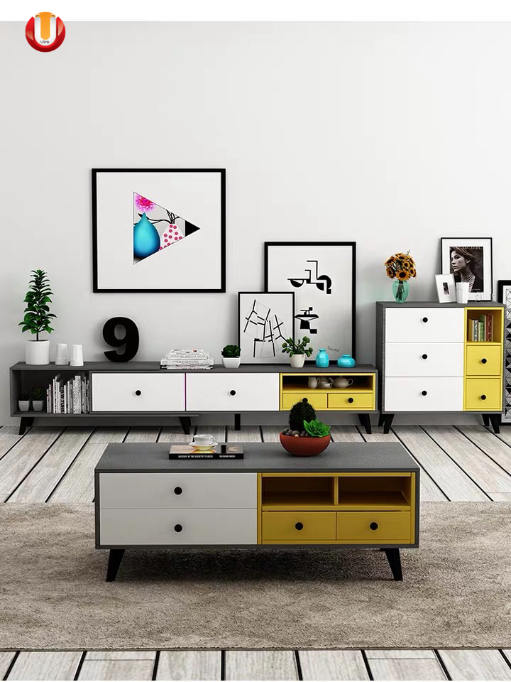 Modern Wooden Office Home Hotel Living Room Furniture Coffee Table TV Cabinet