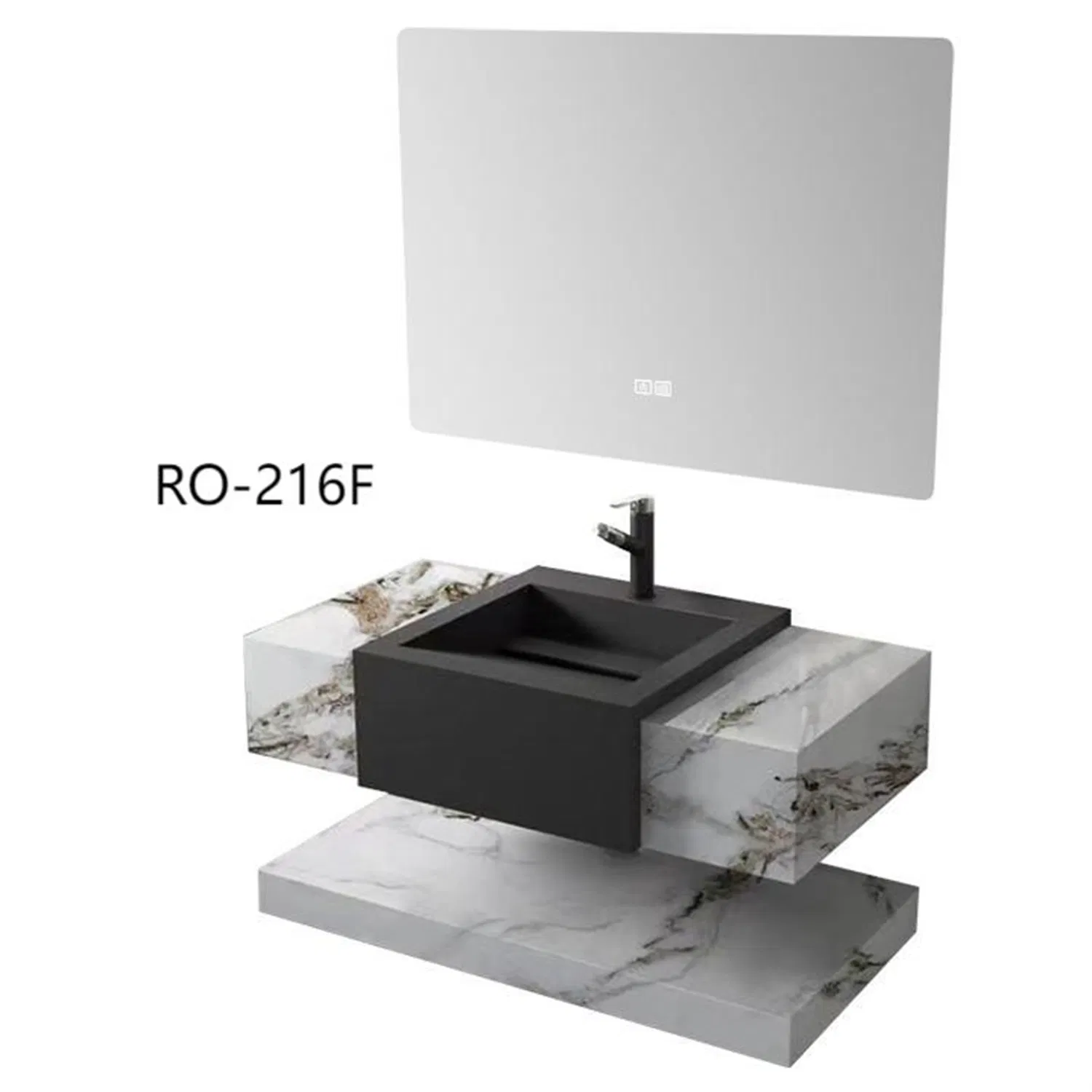 RO-216f-80 Modern Furniture Bathroom Accessories Marble Cabinet with Sink