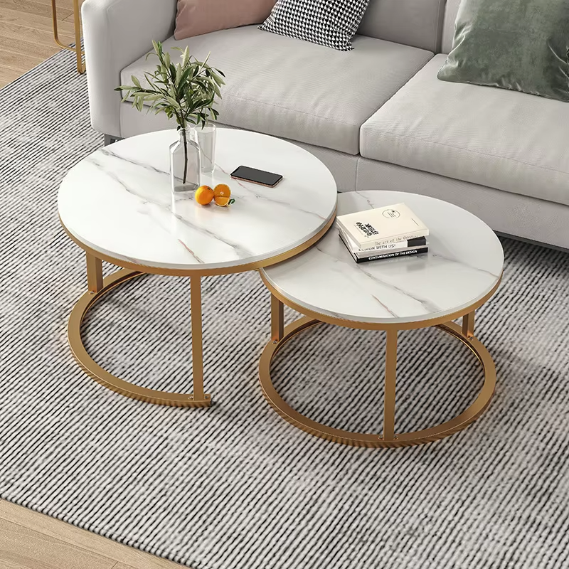 Modern Style Solid Wood Living Room Decorated with Net Red Coffee Table