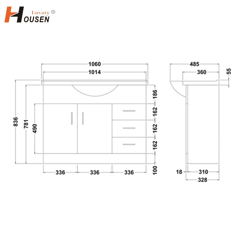 Modern Furniture Sanitaryware Bathroom Accessories Sink Bathroom Cabinet