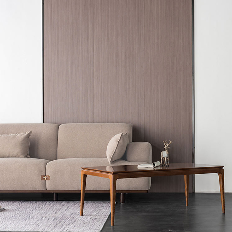 Living Room Light Gray Minimalist Loveseat Couch Comfortable Modern Sofa