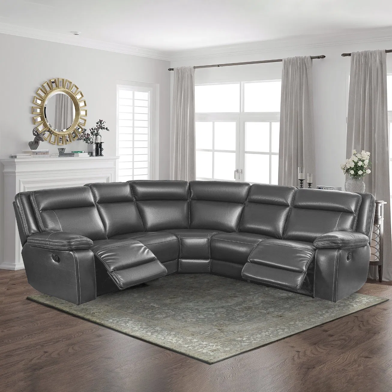 Wholesale Modern Living Room Sofa Furniture Luxury Leather Couch Loveseat Manual Sectional Power Electric Home Theatre Seat Recliner Sofa with Motion