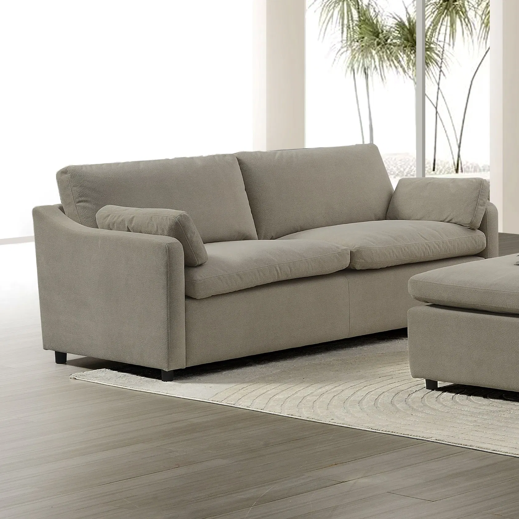 L Shape Corner Chaise Lounge Fabric Modular Sectional Living Room Sofa Furniture