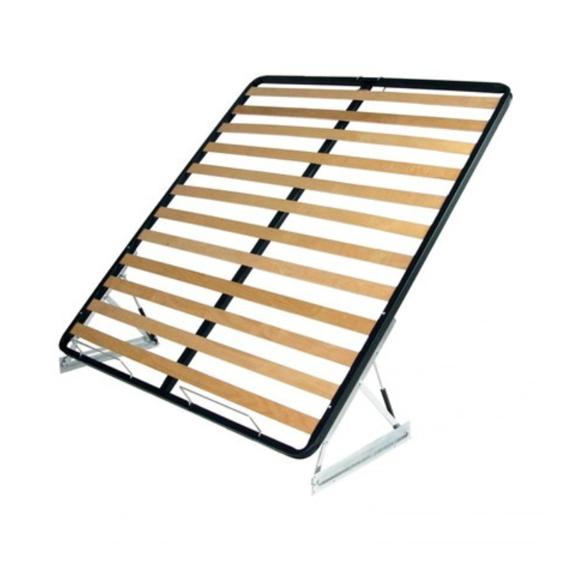 OEM ODM European Popular Poplar Birch Queen Double Lifting Metal Bed Frame Storage Bed Frame with Gas Lifting Mechanism Slatted Bed Frame