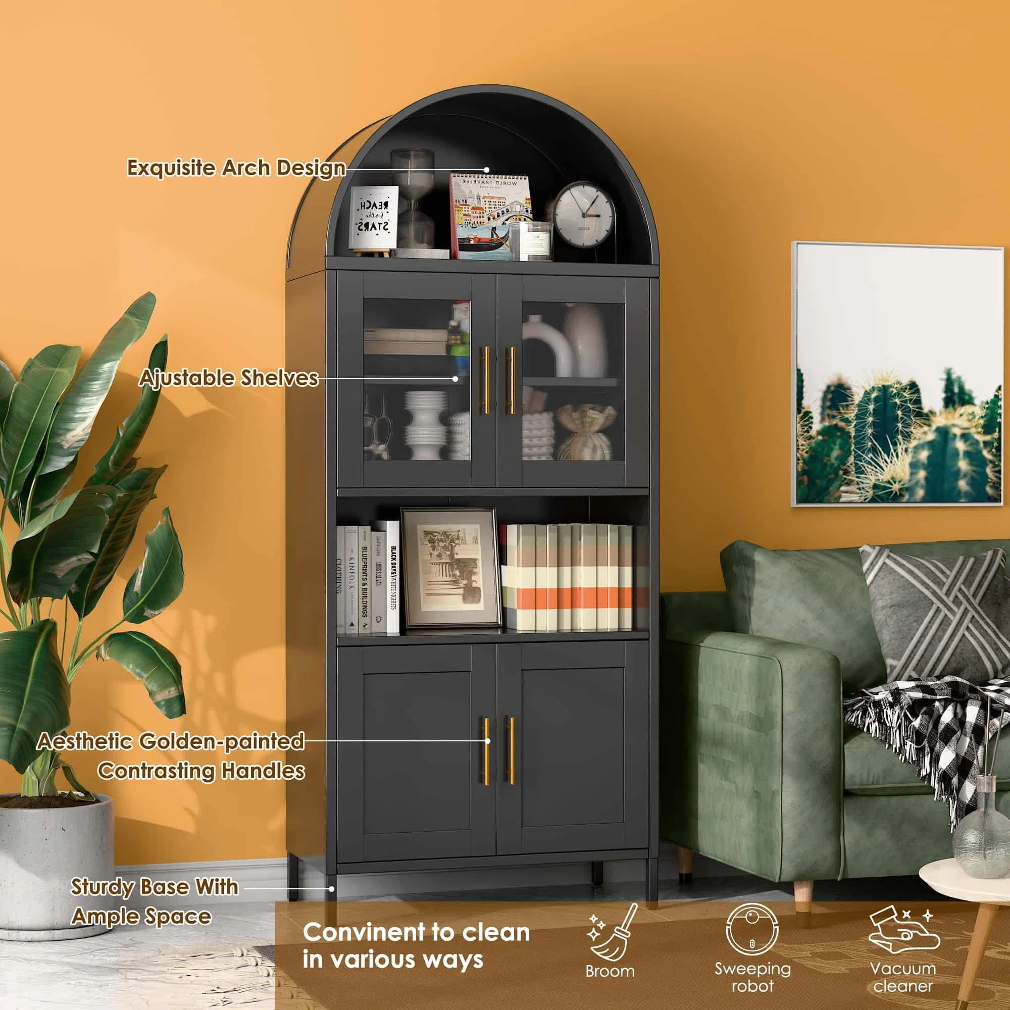 Steel Home Furniture Modern Metal Sideboard Display Cabinets Storage Cabinet