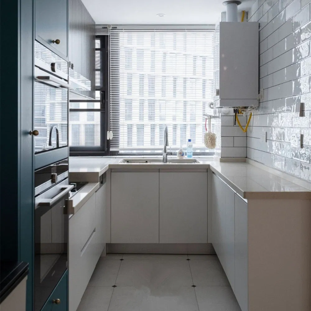 White Lacquer Combine Bookshelf Wooden Cupboards Modular Kitchen Cabinet