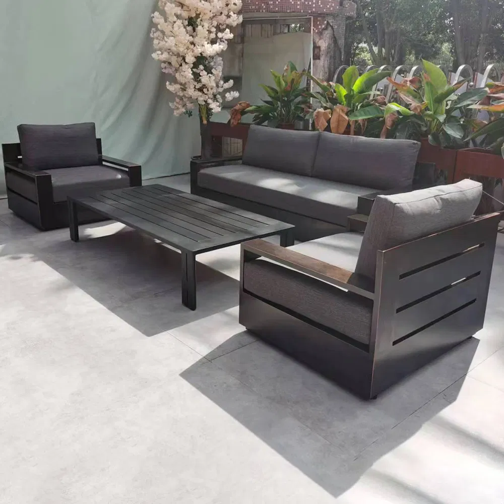 Nordic Style Modern Home Outdoor Living Room Furniture Set Aluminum Sofa
