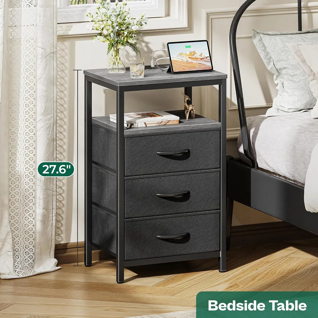 USB Ports Bedside Table