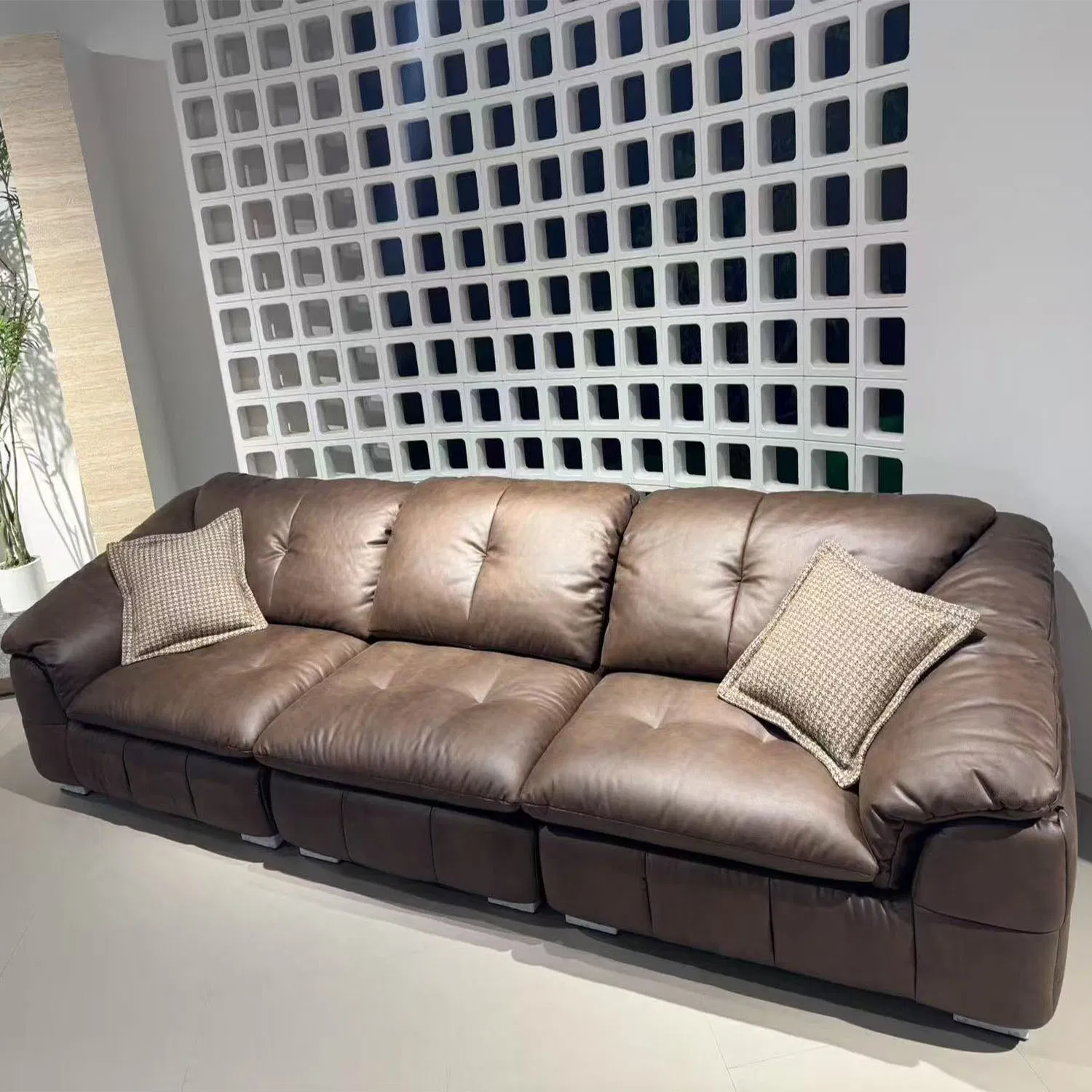 Modern Home Living Room Furniture Sectional Sofa Loveseat Brown Red Sofa