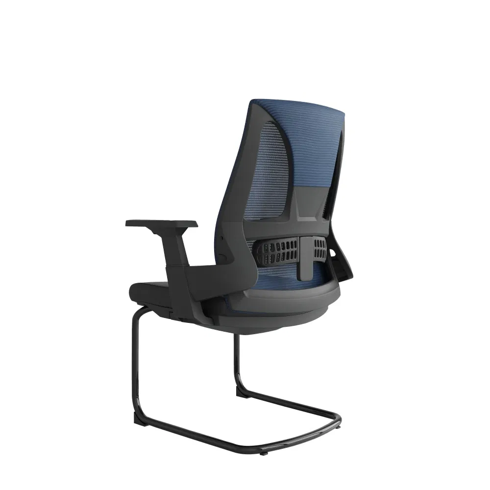 MID-Back Office Chair with Genuine Leather and Aluminium Sponge Lift Style Meeting Room Chair for Conference Room
