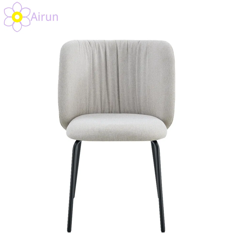 Restaurant Furniture Wholesale Design Nordic Modern Luxury Fabric Kd Structure Chairs Grey Swivel Dining Chair
