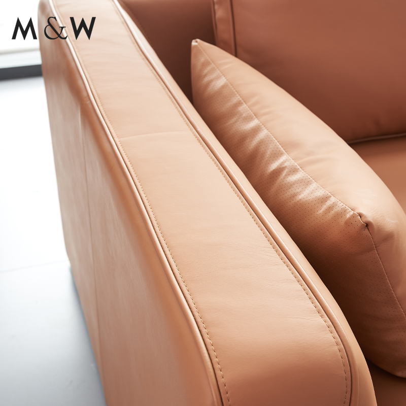 M&W Light Luxury Sectional Leather Sofa Living Room Furniture Sofa Couch