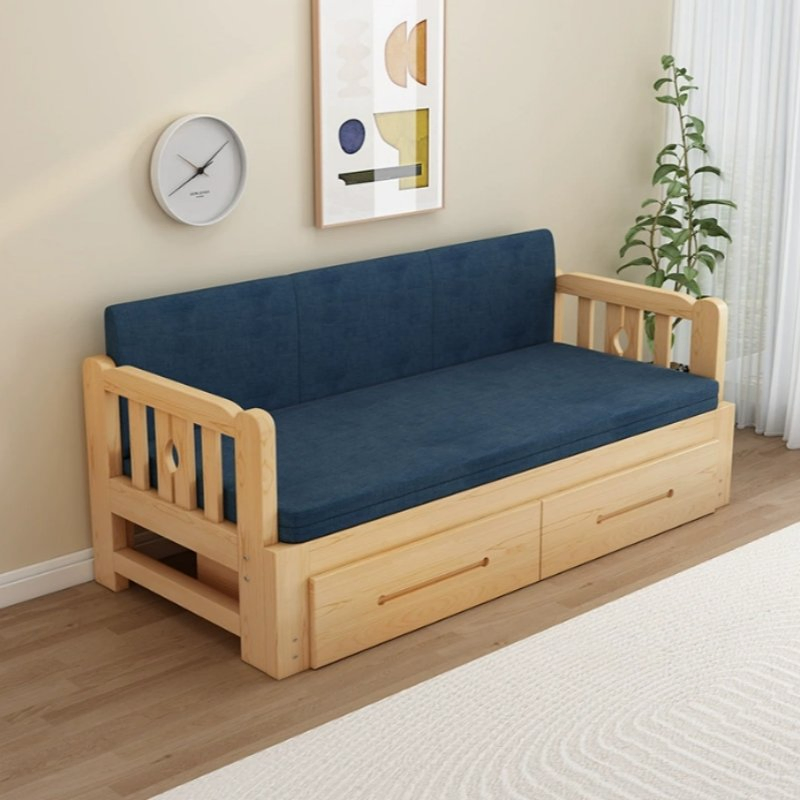 Folding Dual-Purpose Living Room Bedroom Multifunctional Small Apartment Retractable Sofa Bed