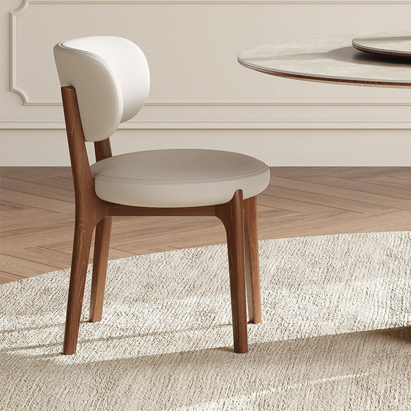 Kitchen Wholesale Home Upholstered Seat Dining Room Comfy Interior Armless Chairs Dining Chair with Wood Legs
