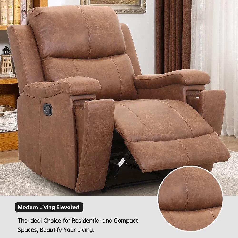 Compact Portable Recliner Sofa for Small Spaces Best Fabric Leather Sectional Set Suitable for Home Living Room Comfortable Use