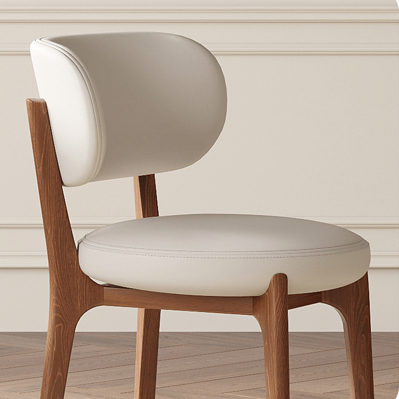 Kitchen Wholesale Home Upholstered Seat Dining Room Comfy Interior Armless Chairs Dining Chair with Wood Legs