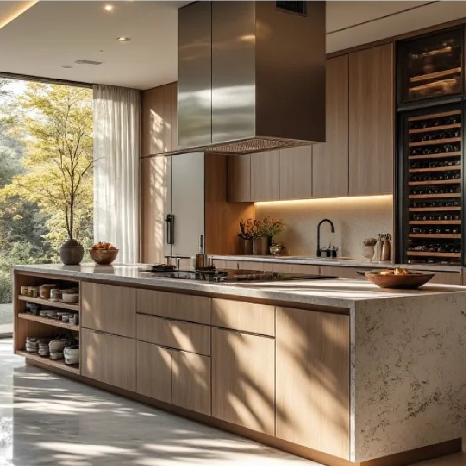 Australian Laminate House Furniture Kitchen Design Storage Combination Cabinet Integrated Cabinet Kitchen Cabinet Full House Customization Joinery