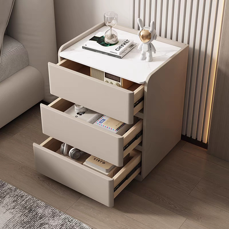 Sleek Modern Minimalist Floor Standing Nightstand for Stylish Bedrooms