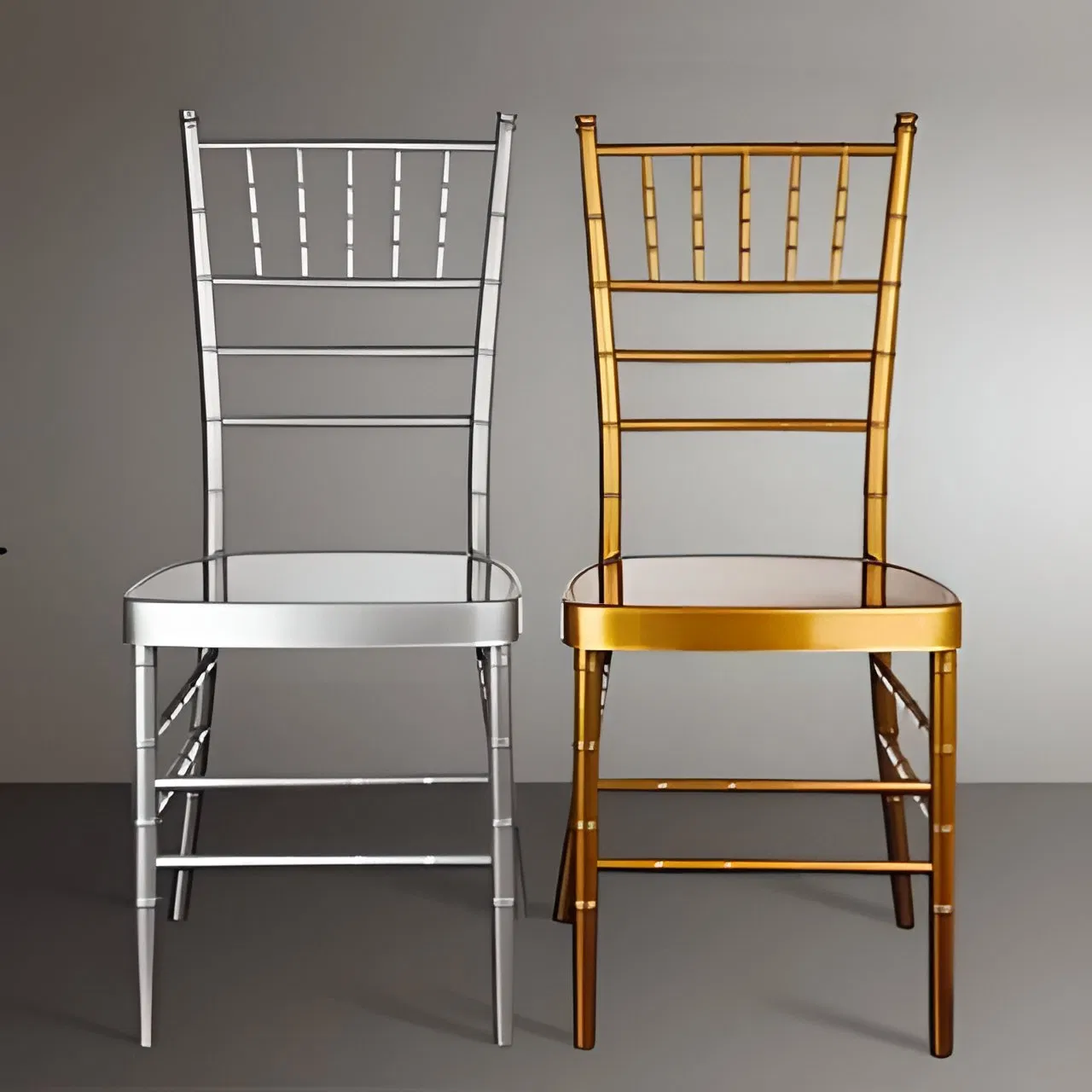 Stacking Aluminum Metal Hotel Restaurant Dining Tifany Wedding Chiavari Chair Basic Customization