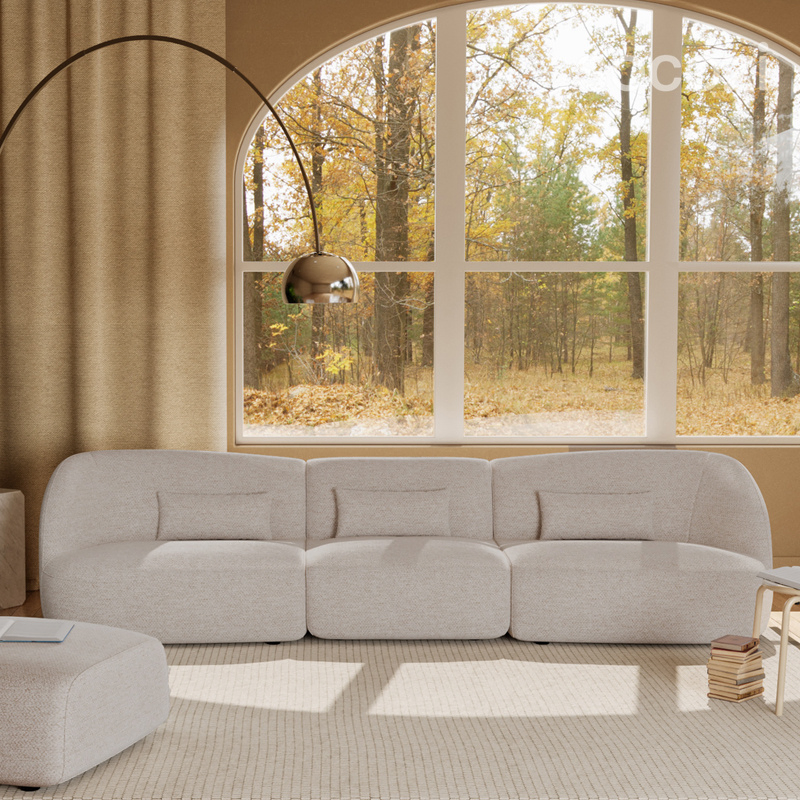 Modern Home Green Couch 2 Seater Loveseat Couches Set Fabric Modular Sofa