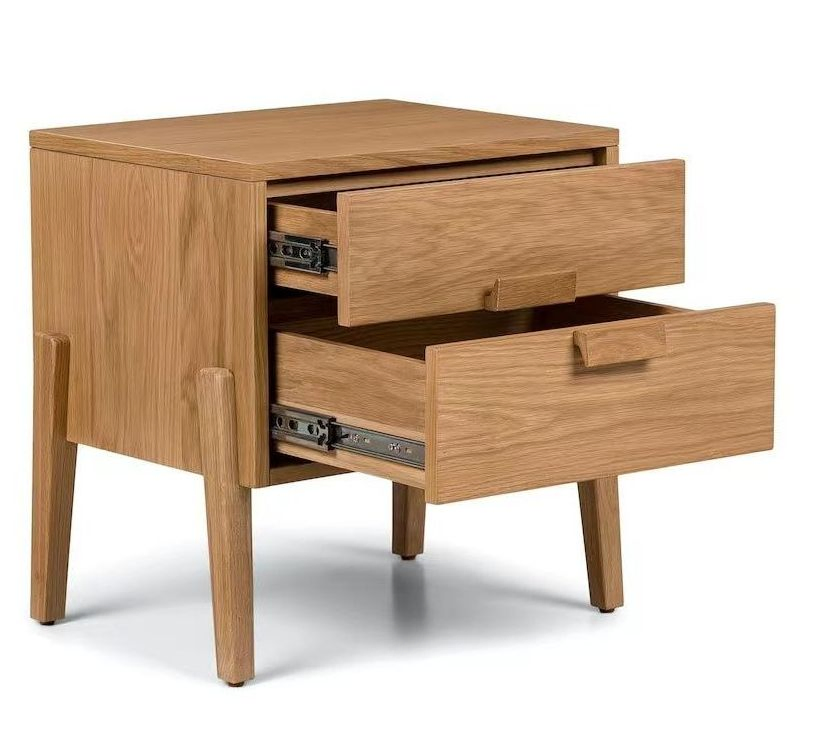 Wholesale Modern Bedroom Furniture 2 Drawers Bedside Table Wooden Nightstand